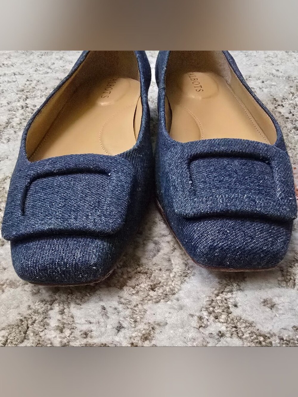 Talbots Dark Blue Denim Women’s Flat Shoes - Classic Size 7M - Picture 4 of 11